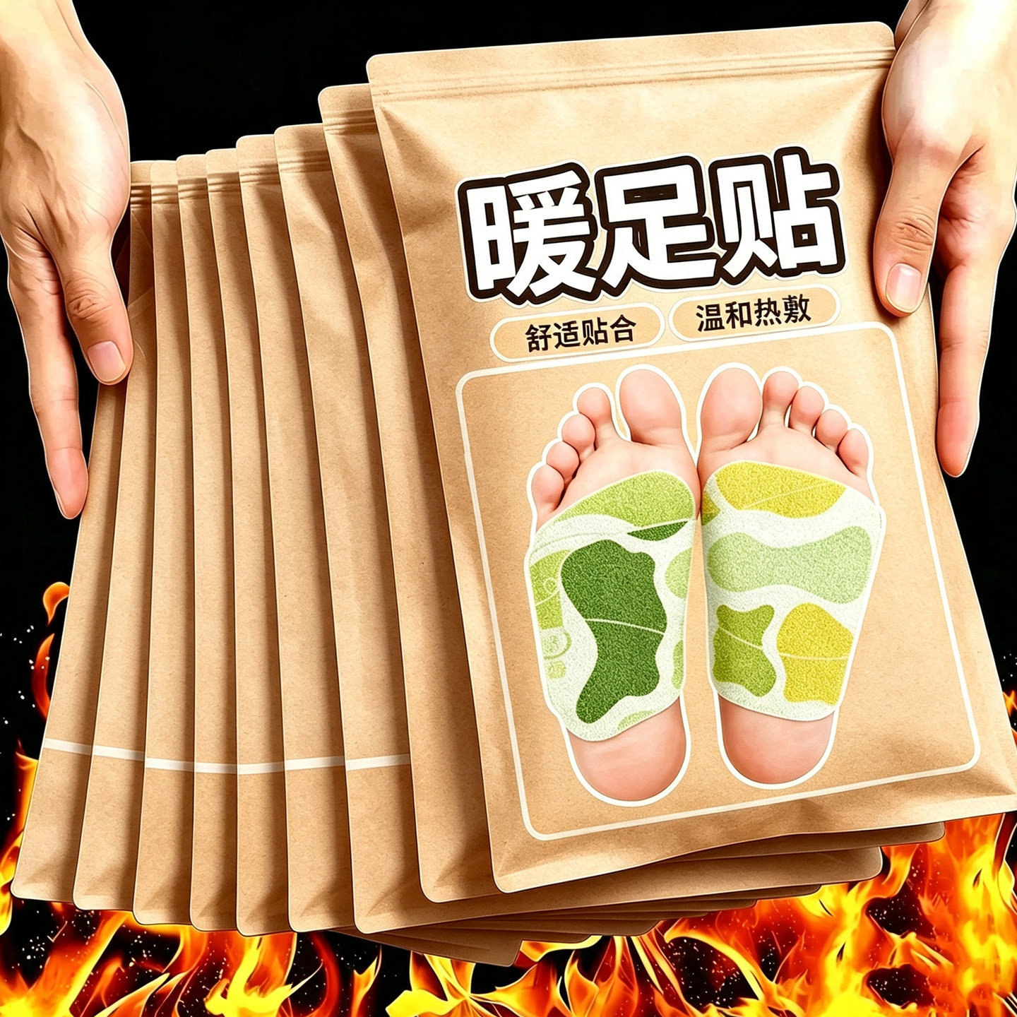 艾草自发热暖脚宝脚踝足底保暖