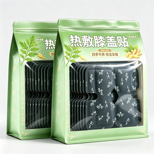 蒸汽自发热暖膝贴艾草生姜护膝宝