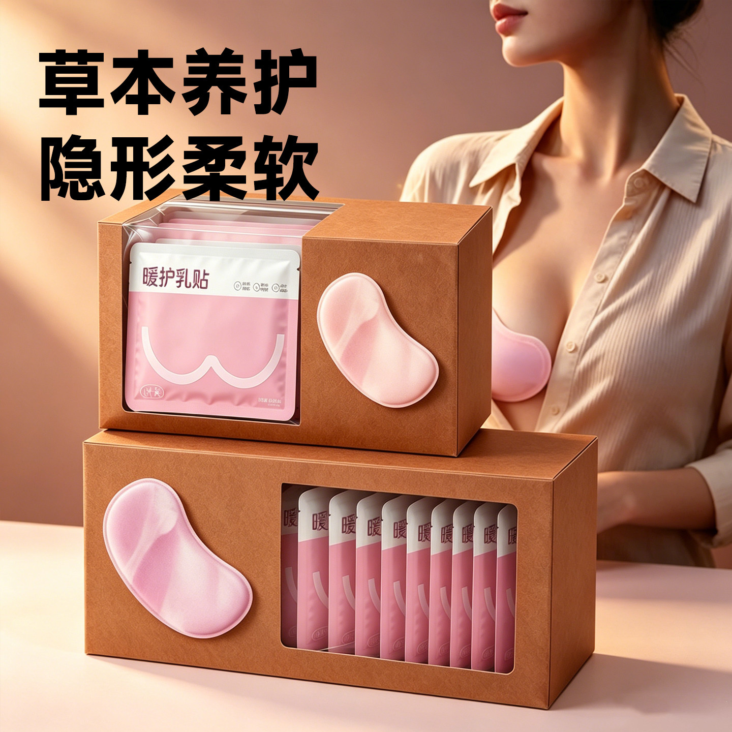 3D立体热敷隐形柔软暖乳贴