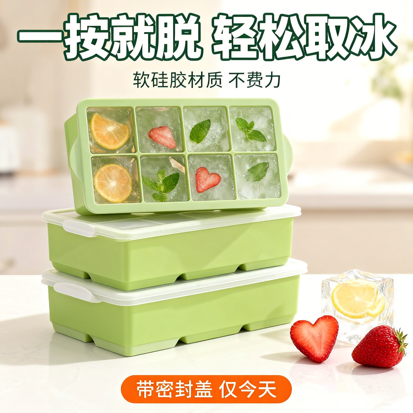 食品级硅胶大冰格速冻制冰模具