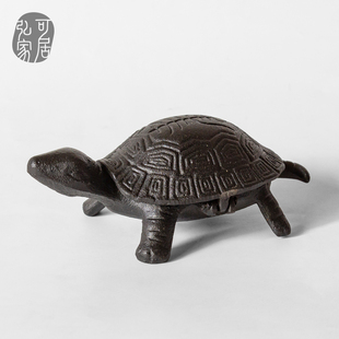 中式 礼品家居摆件清 长寿龟带盖铸铁大号时尚 烟灰C缸玩偶创意个性
