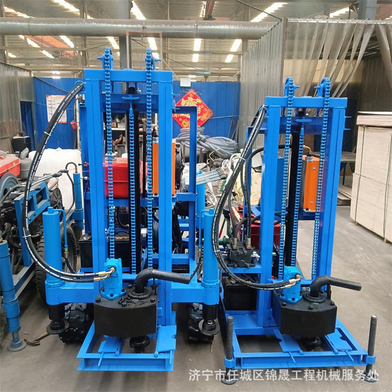 柴油小型履带式打井机百米深水井钻井机灌溉井吃水井柴油款打井机