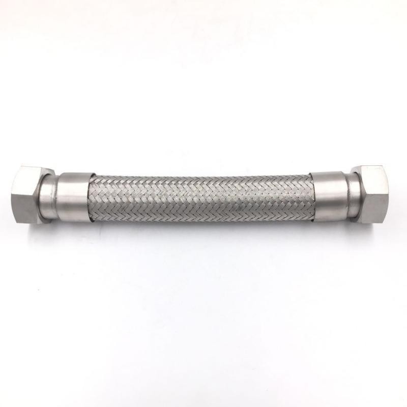 不锈钢波纹304网管1寸丝口平面金属软管蒸汽管编织网软管高压管