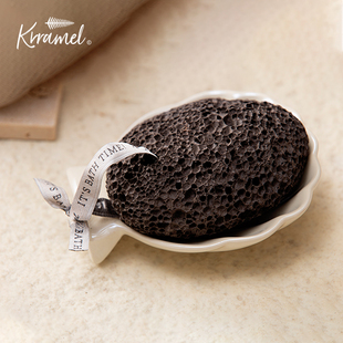 KRRAMEL天然火山石去死皮老茧磨脚石搓脚家用脚底脚后跟修脚石