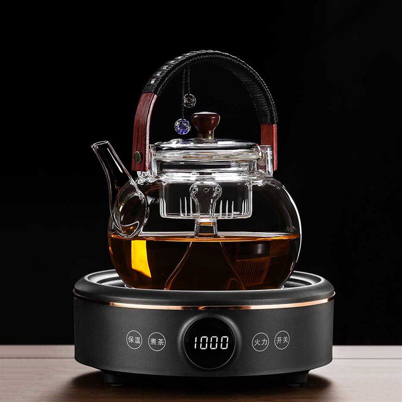 新款防爆煮茶壶玻璃客厅办公中式耐高温蒸煮两用煮茶器电陶炉,餐饮具,煮茶炉,淘宝优惠券,粉丝福利购,淘宝优惠卷