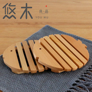 鱼形家用餐桌隔热垫竹厨房杯垫盘子菜垫子锅垫餐垫防烫碗垫耐高温
