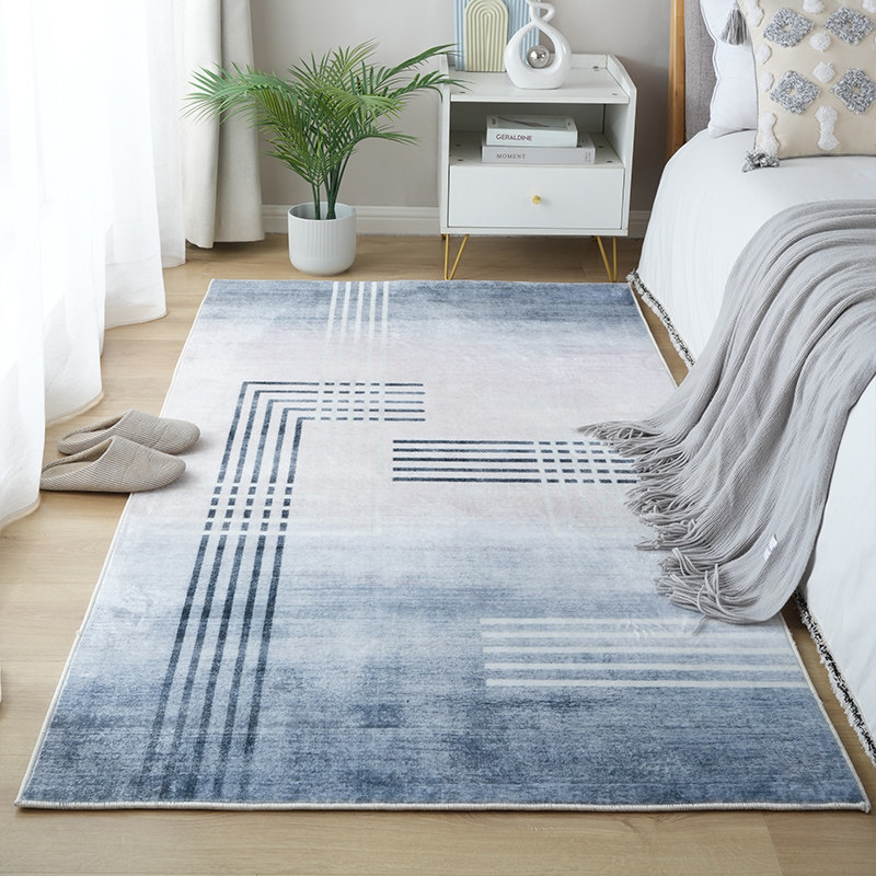 轻奢风高级卧室床边地毯家用房间彷羊绒加厚毛绒垫客厅地毯飘窗垫