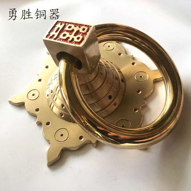 中式门环拉手门门钹四合院门圆环喜字如意六角