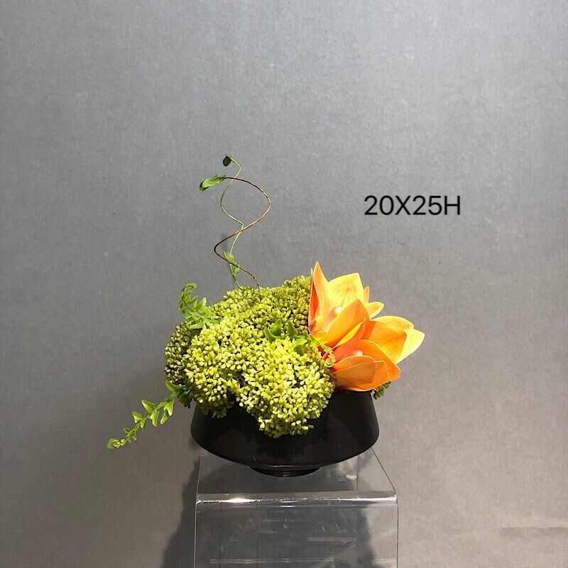 仿真花艺现代简约售楼处洽谈桌花茶几花惠兰花艺成品花艺酒店花艺