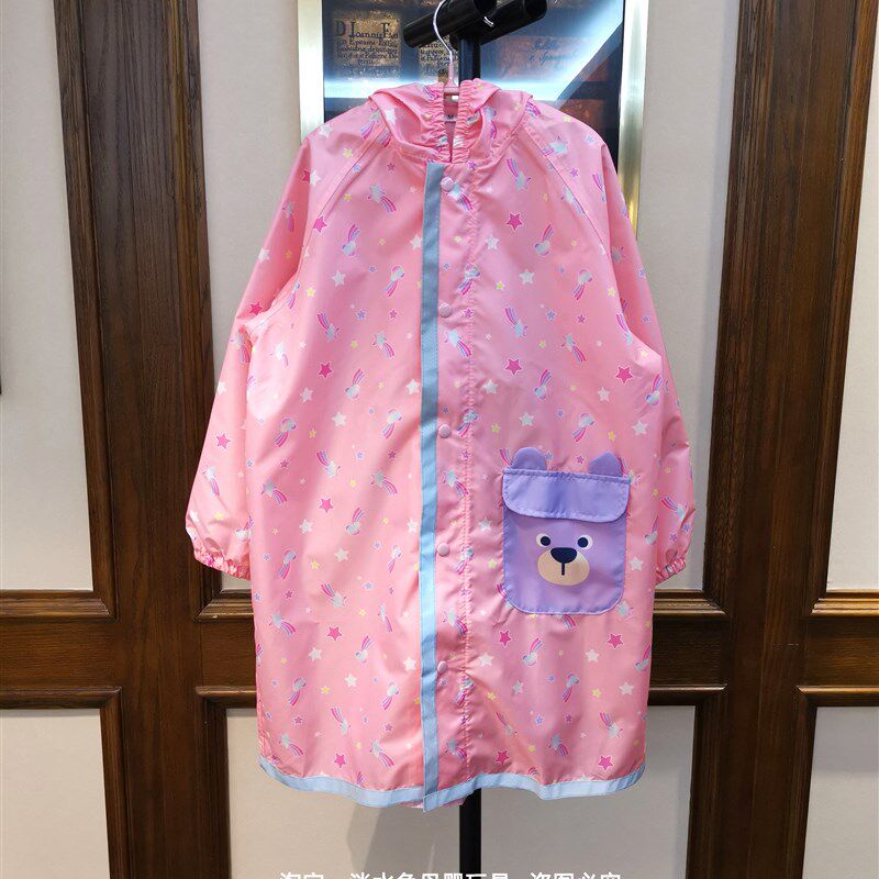 韩国单轻薄儿童雨衣暴雨服男女幼儿园雨披生书包位