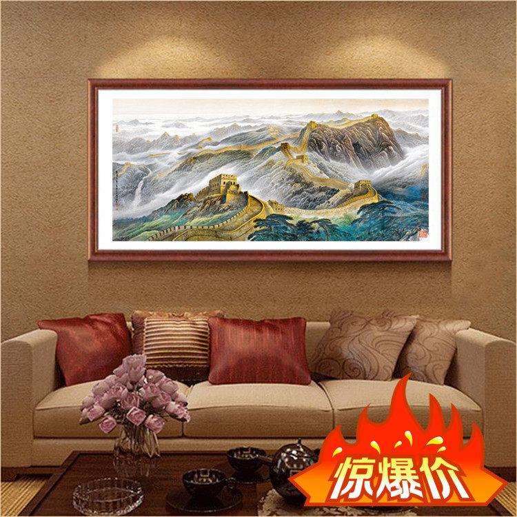 清国画万里长城雄风龙抬头会议室靠图壁挂画