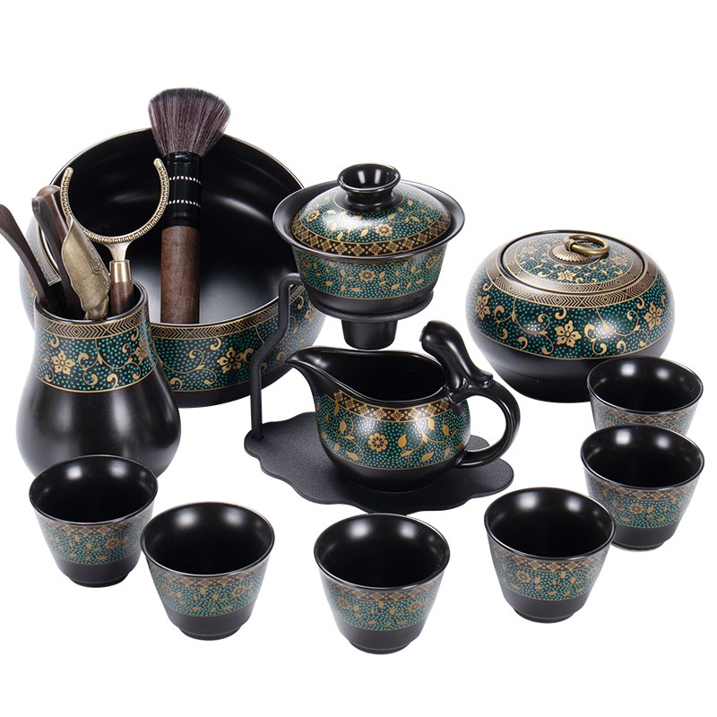 创意懒人半全自动功夫茶具套装家用旋转泡茶器办公室会客喝茶杯子