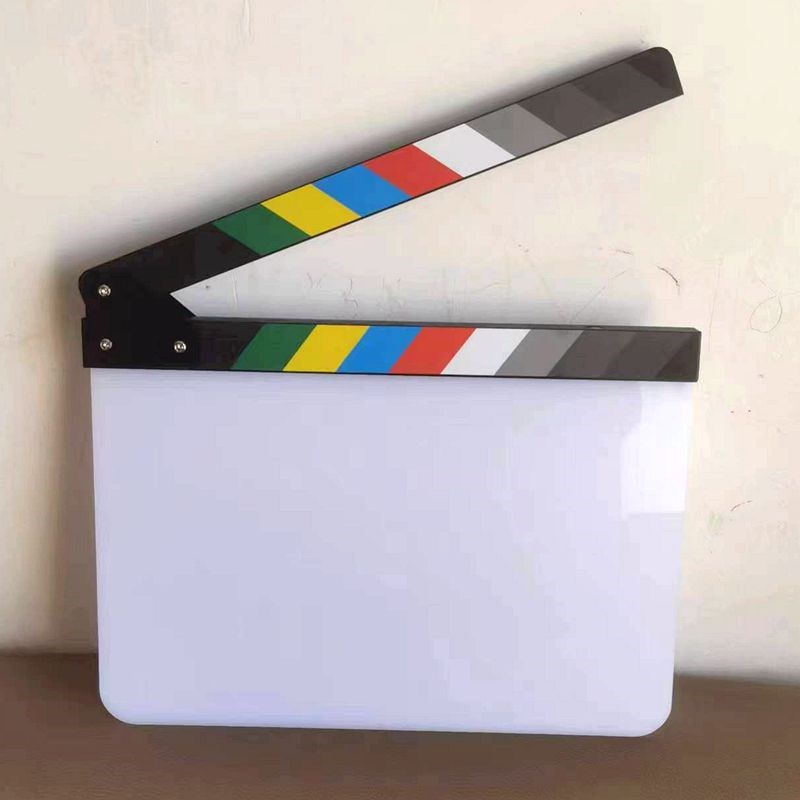 场记板无字创意场记板亚克力空白导演打板 DIY定制创意摆件道具