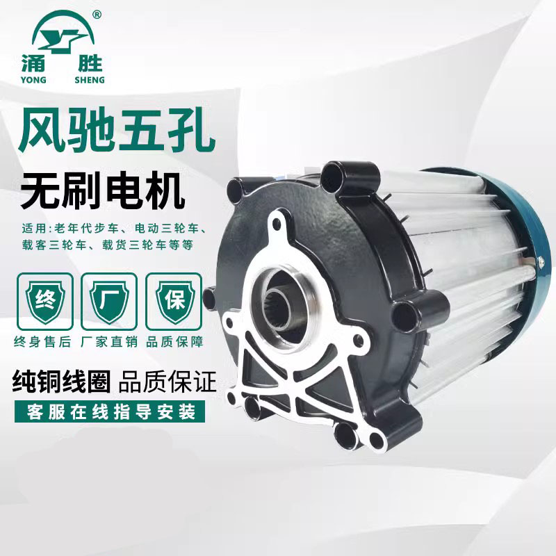 电动三轮车电机大功率风驰五孔72V1500W3000W无刷差速电动机配件