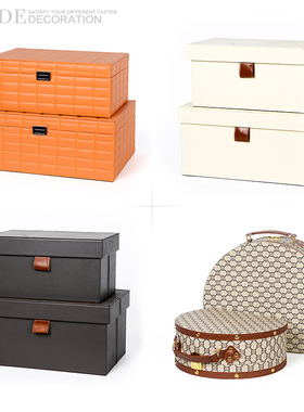 现代简约样板房衣帽间衣柜家具厅衣橱收纳盒箱软品示