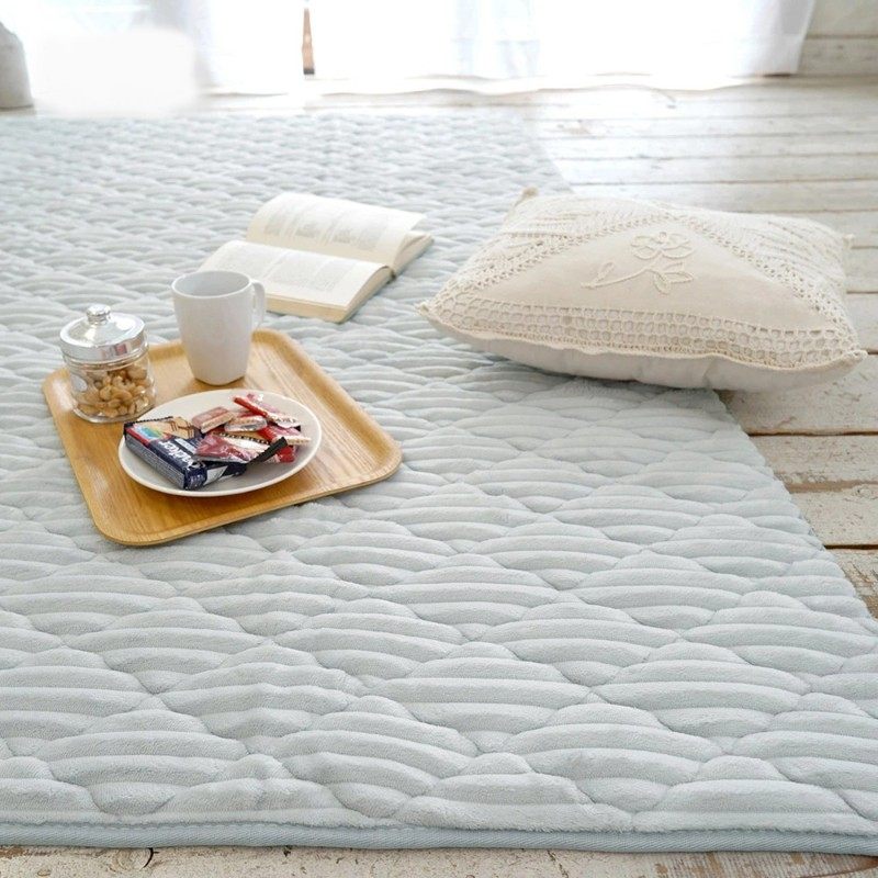 日式简约纯色法兰绒地毯加厚客厅卧室地垫床边毯滑爬爬垫,居家布艺,家用脚垫,淘宝优惠券,粉丝福利购,淘宝优惠卷