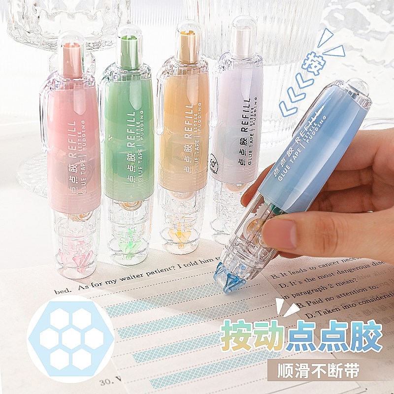 长立按动点点胶修正式粘度痕不留胶生用错题粘贴点状双面