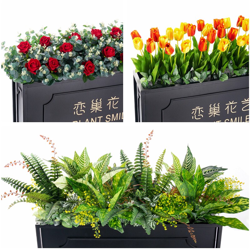 户外仿真绿植摆设室外的仿生植物 假花草盆栽仿真花槽花箱