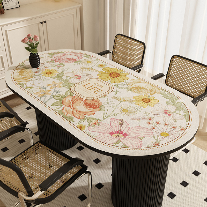 法式花卉餐椭圆形客厅茶几保护垫烫免洗水油,居家布艺,桌布,淘宝优惠券,粉丝福利购,淘宝优惠卷