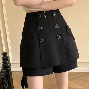 裤 防走光裙裤 裙女a型显瘦高腰百搭胖m大码 时尚 短裤 春夏遮肚子西装