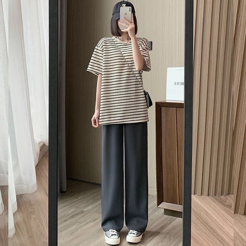 西装裤高级感垂感女夏季薄款2024年新款休闲小个子显瘦直筒阔腿裤