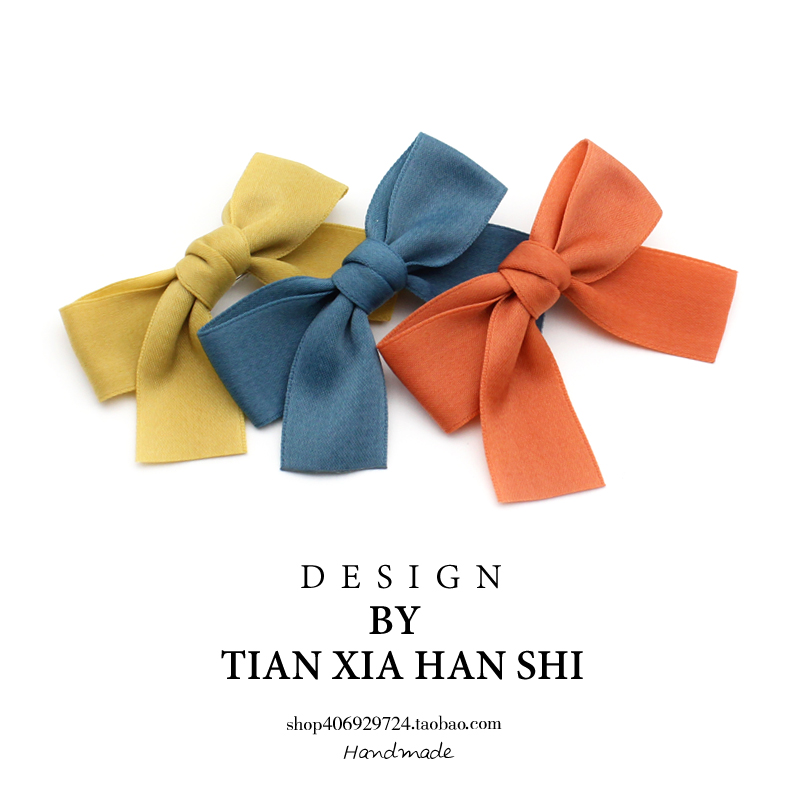 韩国儿童发夹蝴蝶结小女孩公主头饰侧边刘海夹百搭格子品质头饰新