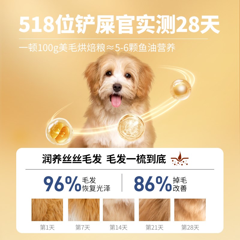 【U享礼】伯纳天纯低温烘焙鲜肉美毛烘焙犬粮鸭肉梨去泪痕50g*3