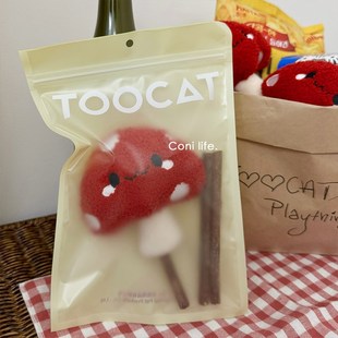 Coni life红蘑菇猫玩具木天蓼可替换磨牙猫咪用品自嗨解闷逗猫棒