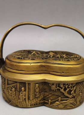 纯铜暖手炉球形火铳火冲汤婆子女冬季取暖随身手提可放木炭仿古炉