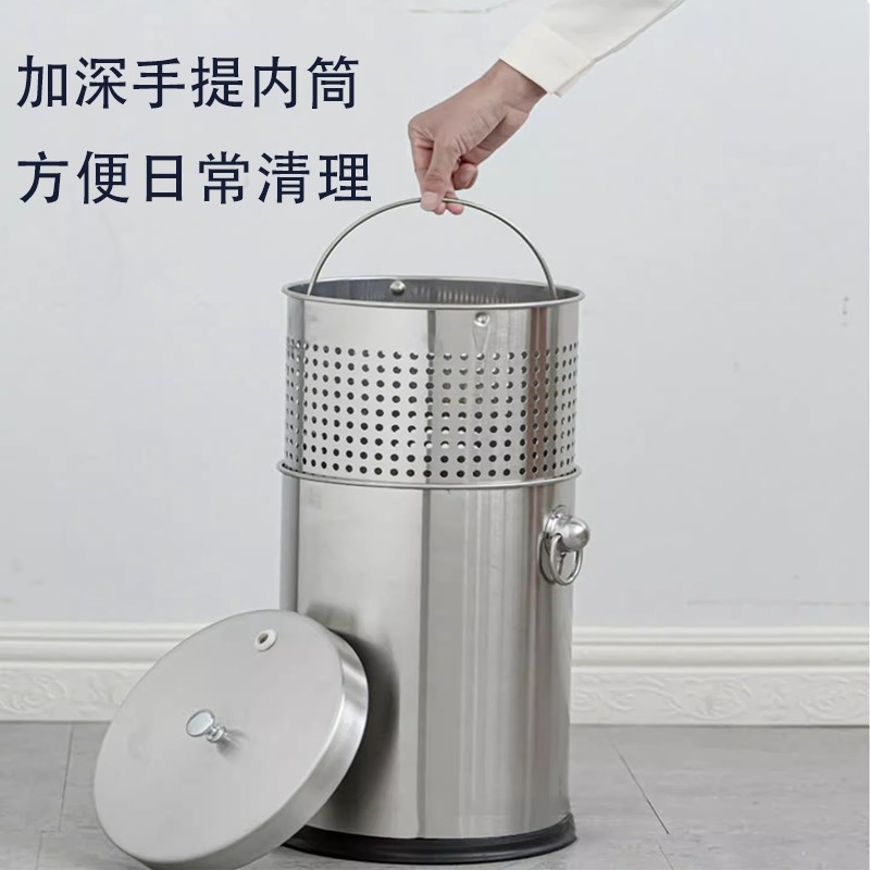 不锈钢加厚茶渣桶商用家庭茶楼304茶水桶办公室茶几下茶叶过滤桶