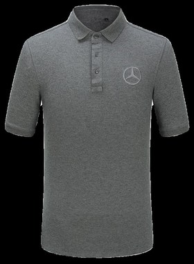 奔驰车间灰色T恤汽车4S店短袖POLO衫维修售后工装夏季汽修工作服