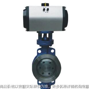 阀门-三偏心四氟密封蝶阀标准体D673F-16CGT气缸304板软气动