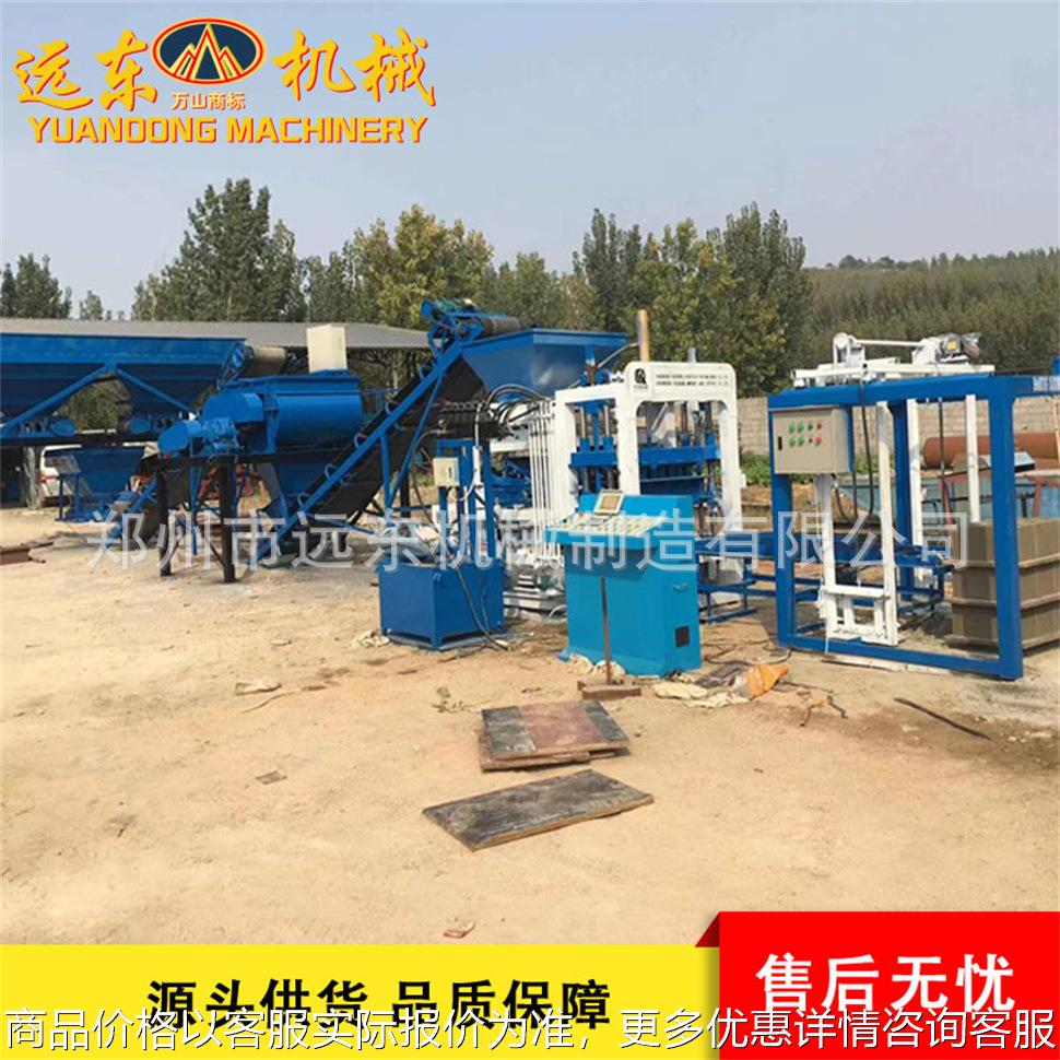 2-45斜推款全自动制砖机建筑垃圾河沙炉渣免烧砖机路面透水免烧砖