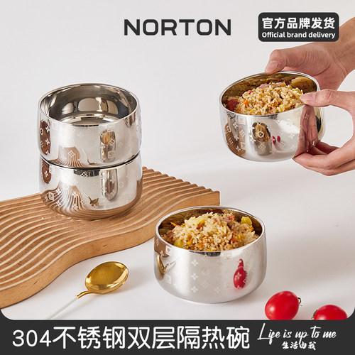 NORTON轻奢印花饭碗304食品级