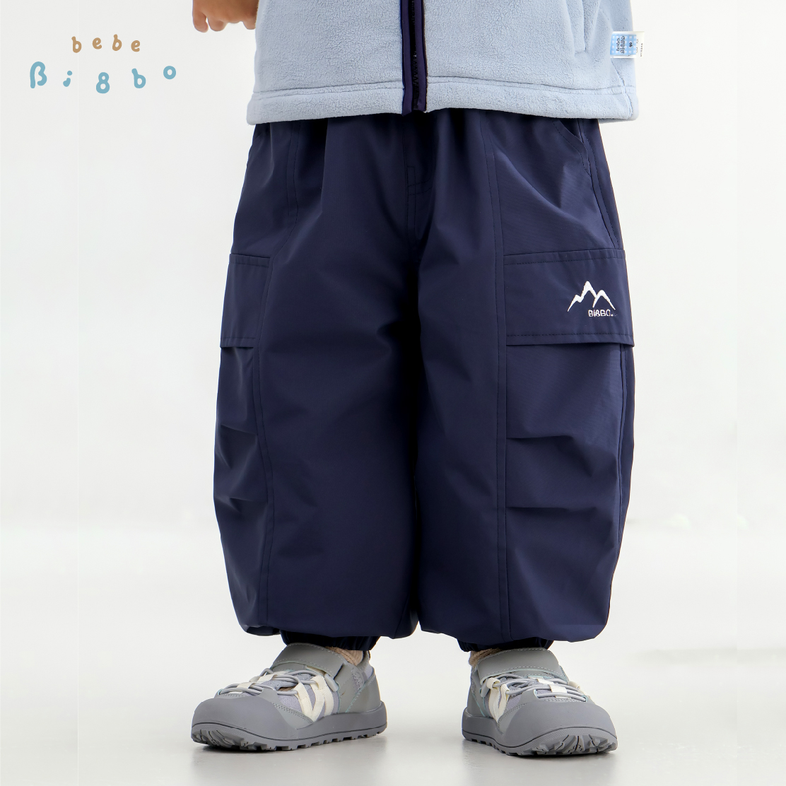 31750【BI8BO】2025深秋冬季儿童户外绣花冲锋裤