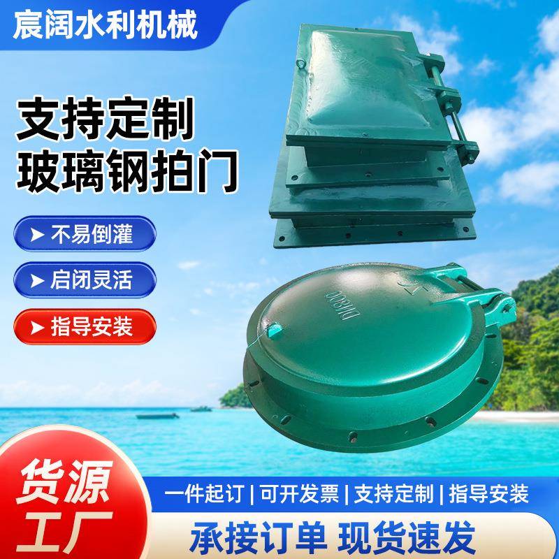 玻璃钢拍门防倒灌阀门管道止回阀双开式水利厂家闸门