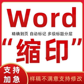 word索引标书文档分级目录书签超链接代做PDF跳转导航电子书图表