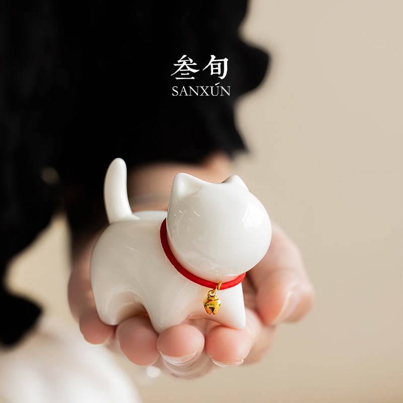 叁旬萌喵茶宠摆件精品创意功夫茶具家用客厅茶道呆萌可爱装饰配件