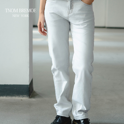 [TNOM BREMOE]  男士商务休闲裤子夏薄款棉感吸汗透气白色卫裤女