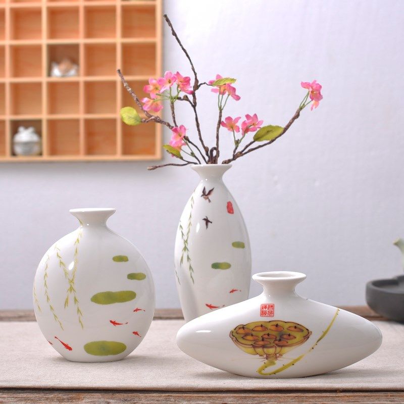 小清新陶瓷花瓶摆件水培花瓶家居客厅酒柜办公室桌上插花容器花盆