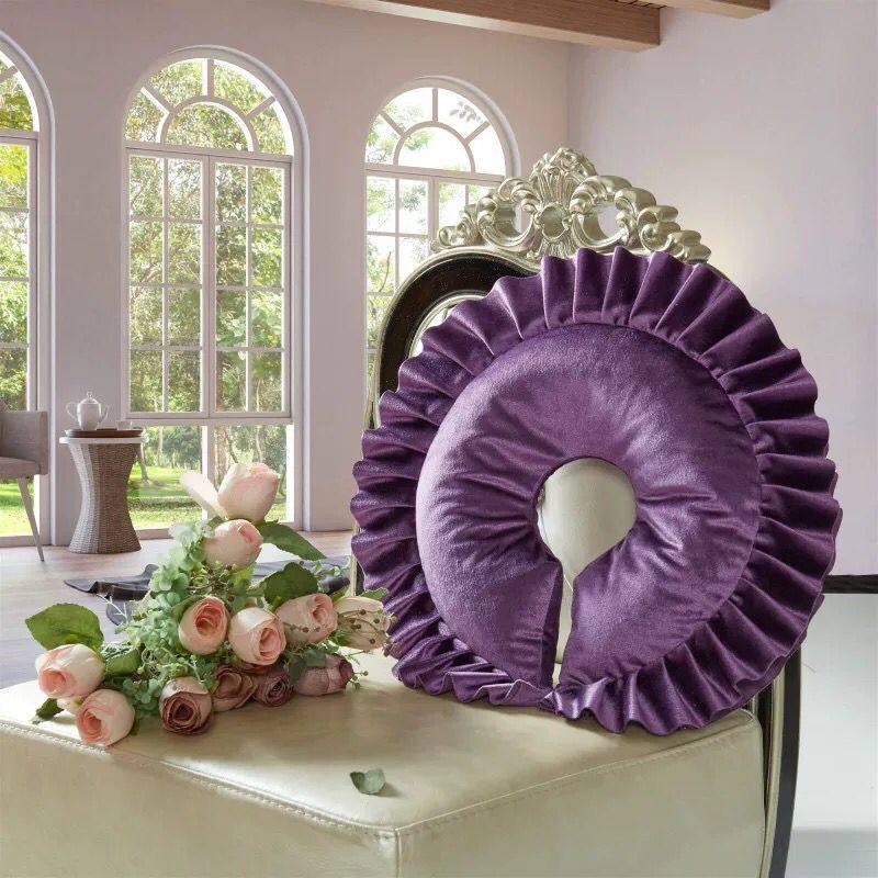 意大利绒美容趴枕美容院专用枕头U型枕美容趴脸枕按摩枕可拆洗