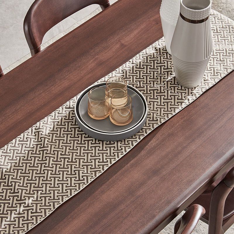 黑胡桃木全实木餐桌1米4小户型客厅饭桌胡桃木餐桌一桌四六椅组合