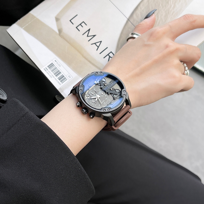 2025新款品牌手表时尚高颜值大表盘手表女款正品潮流防水情侣表 - 封面