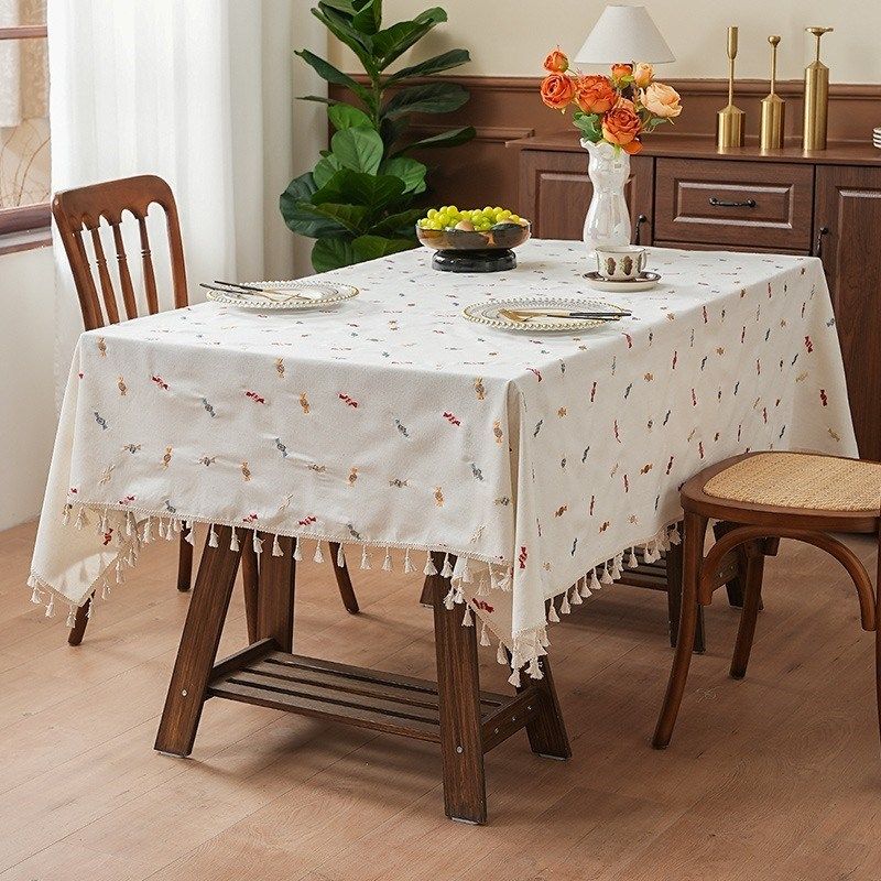 氛围感客厅桌子盖布好看的长方形桌布女生卧室2025新款高端餐桌布,居家布艺,桌布,淘宝优惠券,粉丝福利购,淘宝优惠卷