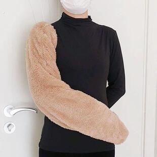 护手臂骨折加长手套保暖棉袖套胳膊受伤手指截肢加绒护袖全开袖筒