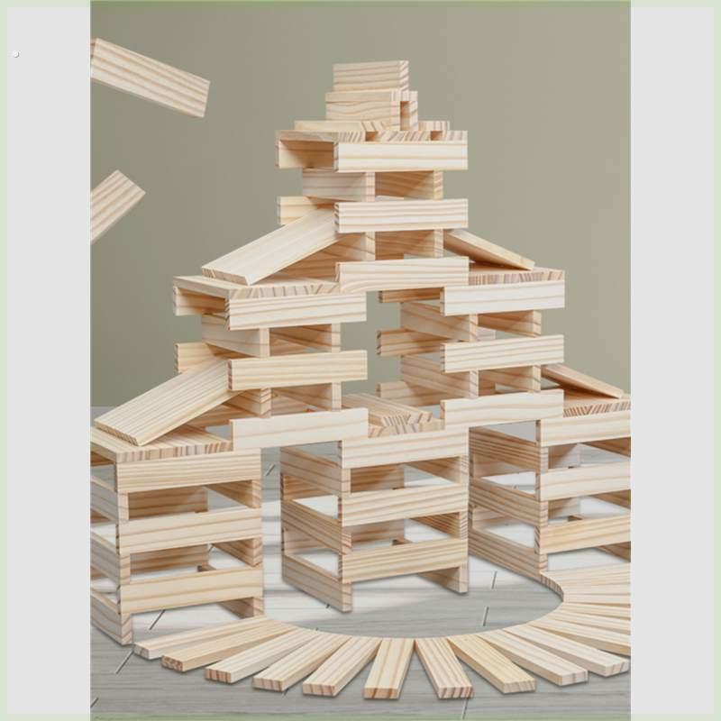 阿基米德原木建筑棒积木条卡普乐儿童百变拼搭益智玩具3-6岁以上