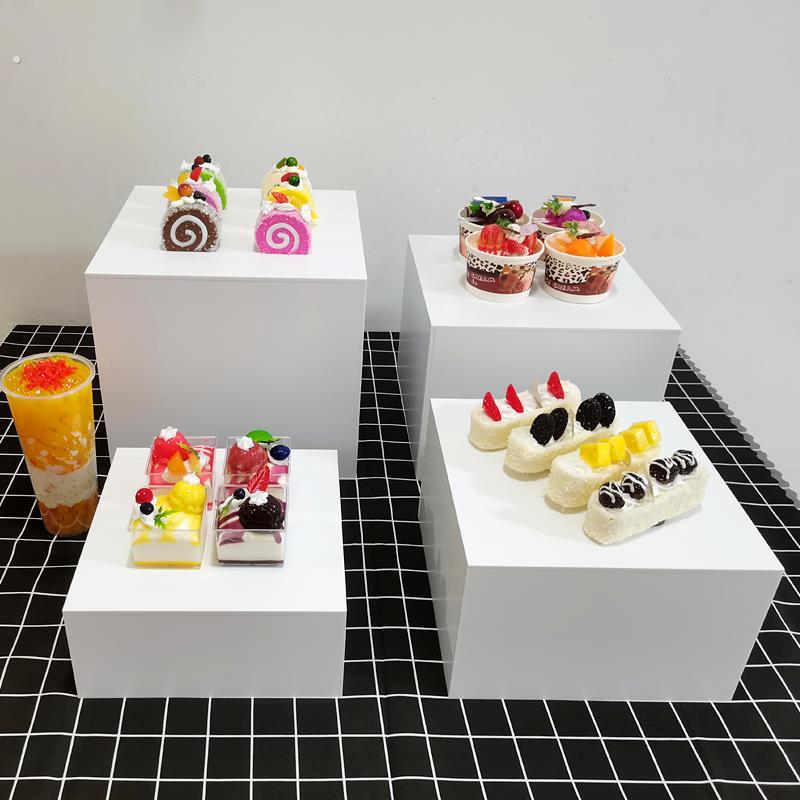 白色亚克力甜品台摆件商务宴会茶歇婚庆展示道具甜品展示架套装