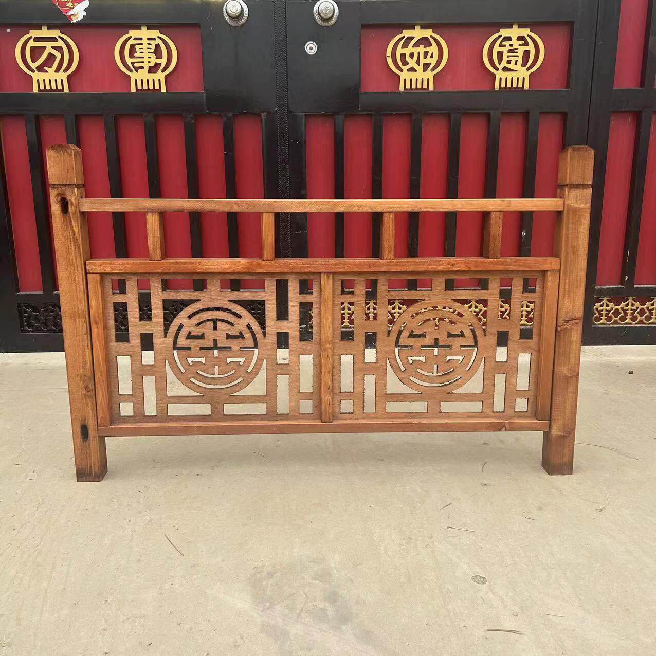 仿古栏杆婚庆中式木质栅栏路引婚礼布置实木复古围栏装饰鹊桥道具