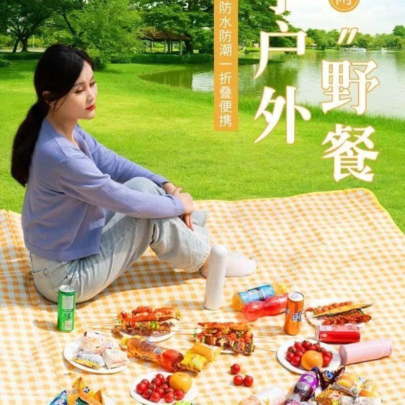 野餐防潮垫防潮加厚户外春游地垫露营防水坐垫可携式垫子帐篷折叠