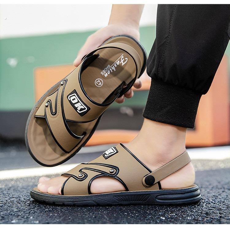 凉鞋男夏季2025年新款开车沙滩鞋防滑防臭外穿司机上班爸爸凉拖鞋